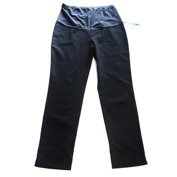 Flutter & Kick Women's Maternity Black Career Dress Pants - Picture 2 of 5